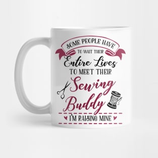 Sewing Mom and Baby Matching T-shirts Gift Mug